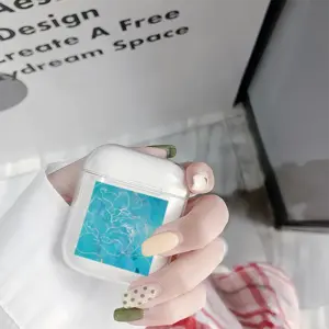 Turquoise Peony Airpods 1 Case