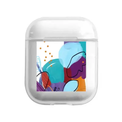 Orange Joy And Cerulean Skies Airpods 1 Case