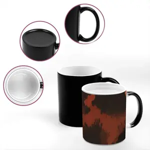 Orange Black Heat Sensitive Color Changing Mug