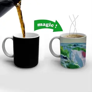 Water Falling Heat Sensitive Color Changing Mug