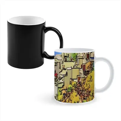 Santorini View Of Oia Heat Sensitive Color Changing Mug