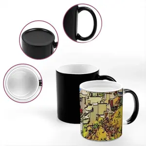 Santorini View Of Oia Heat Sensitive Color Changing Mug