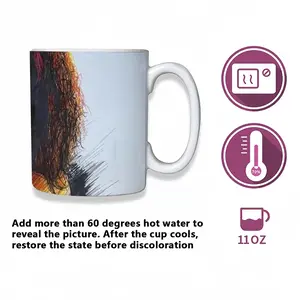 Broken Glass Heat Sensitive Color Changing Mug