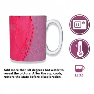 Flashy Pink Heart Heat Sensitive Color Changing Mug