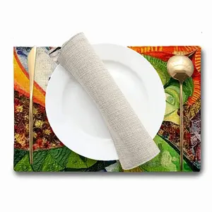 Frida Green Fragment I Double Insulated Placemats