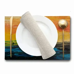 Small Sailboat On The High Seas Before The Storm Double Insulated Placemats