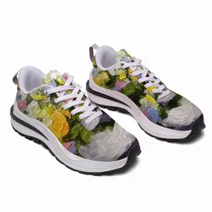 Men Yellow And Blue Flowers Training Shoes