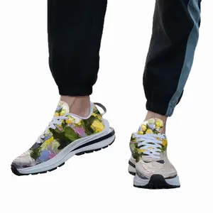 Men Yellow And Blue Flowers Training Shoes