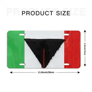 Pubic Flag Italy License Plate Cover