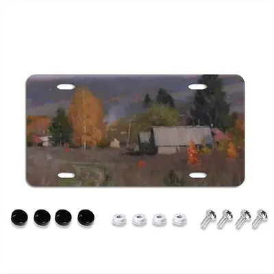 Autumn Village Nikolaevka License Plate Cover