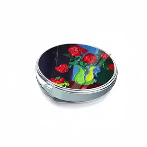 Roses And Cherries Portable Makeup Mirror