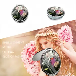 Black Rose Portable Makeup Mirror