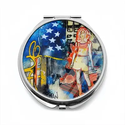 Urban Night Walk Portable Makeup Mirror