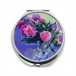 Peonies Portable Makeup Mirror