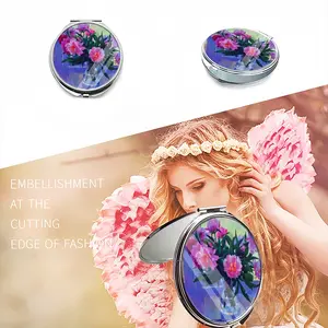 Peonies Portable Makeup Mirror