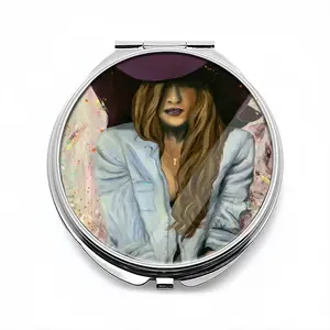 Lucky Purple Hat Portable Makeup Mirror