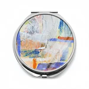 Mixed Media White Portable Makeup Mirror