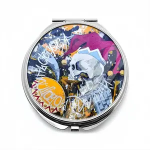 Joker Skull Calligraphy Jester Portable Makeup Mirror