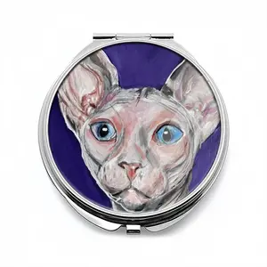 Bald Cat Portable Makeup Mirror