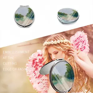 Countryside Impressionist Landscape Portable Makeup Mirror