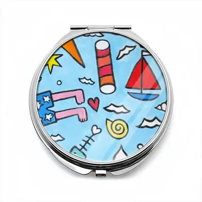 Seaside Portable Makeup Mirror