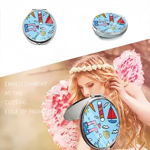 Seaside Portable Makeup Mirror