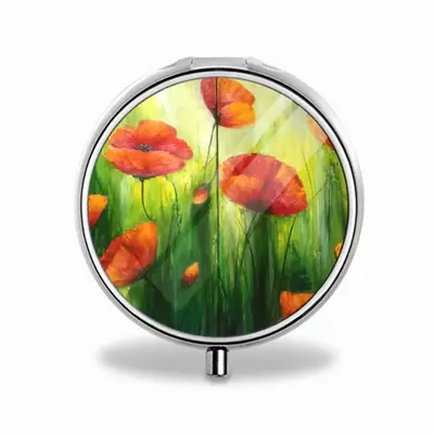 The Sunshine Poppies Portable Pill Box