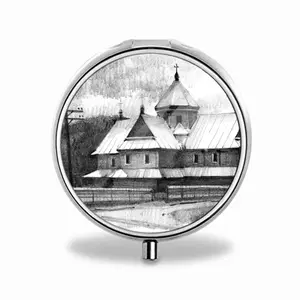 Church In The Carpathians Portable Pill Box