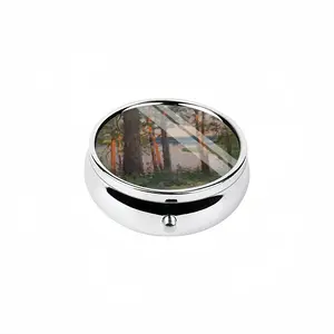 Pine Trees Evening Portable Pill Box