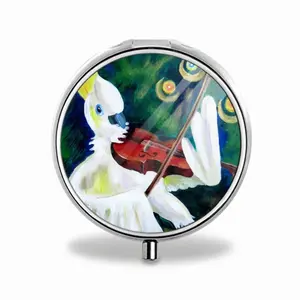 Cockatoo Plays Violin Portable Pill Box