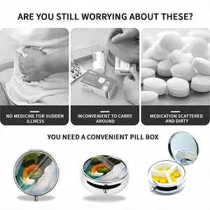 Floral Motion Portable Pill Box