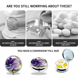 Violet Charm Portable Pill Box