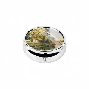 Lake With Fishing Pier Portable Pill Box