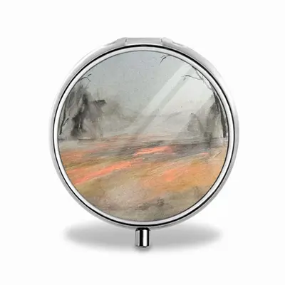 Bare Trees Autumn Portable Pill Box