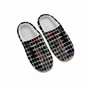 Men Grid (Bleeding) Winter Cotton Slippers