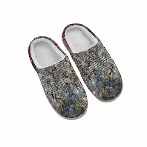 Men Whitegrid Winter Cotton Slippers