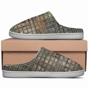 Men Grid Series (Pastel) Winter Cotton Slippers