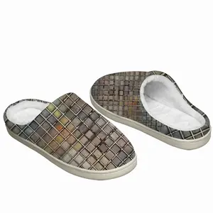 Men Grid Series (Pastel) Winter Cotton Slippers