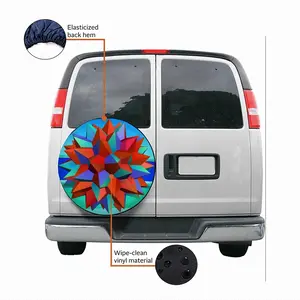 Kiku (Chrysanthemum) Car Tire Cover