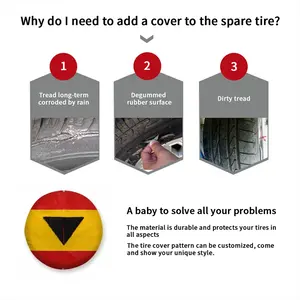 Pubic Flag Spain Car Tire Cover