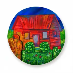 Red House With Miles Car Tire Cover