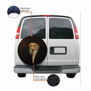 Portrait Of Rabbi Yehuda Ashlag Car Tire Cover