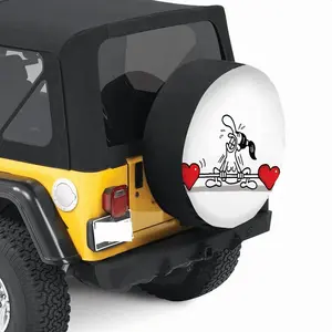 Lifting Love Car Tire Cover