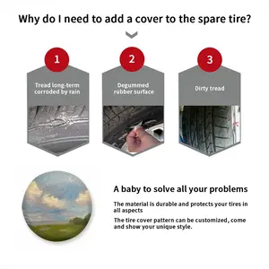 Countryside Landscape Car Tire Cover