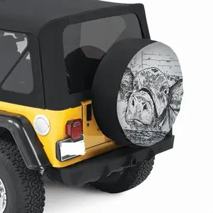 Kilroy Cow Car Tire Cover