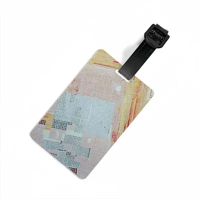 Shades Of Grey And Orange Luggage Tag