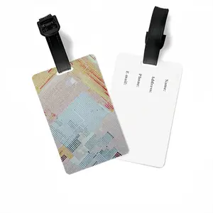 Shades Of Grey And Orange Luggage Tag