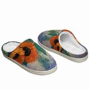 Men Sunflowers Winter Cotton Slippers