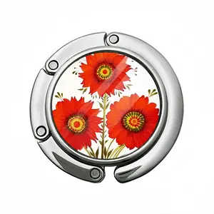 Three Red Flowers Handbag Hook