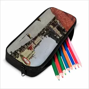 Lady In Red Square Zipper Pencil Bags